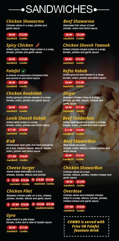 Shawarma House Menu - Image 1
